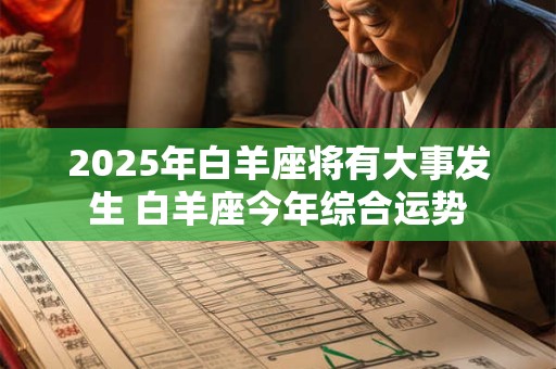 2025年白羊座将有大事发生 白羊座今年综合运势 2025年白羊座将有大事发生 白羊座今年综合运势