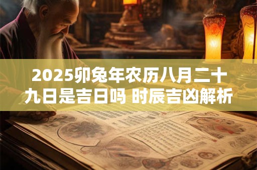 2025卯兔年农历八月二十九日是吉日吗 时辰吉凶解析！