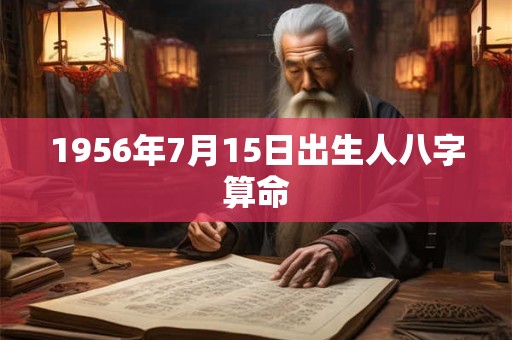 1956年7月15日出生人八字算命 1956年7月15日出生人八字算命