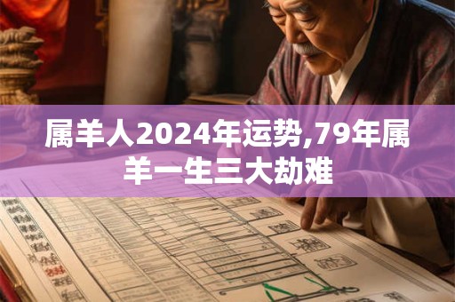 属羊人2024年运势,79年属羊一生三大劫难