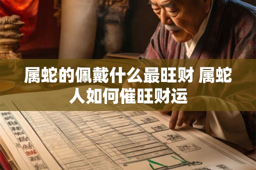 属蛇的佩戴什么最旺财 属蛇人如何催旺财运