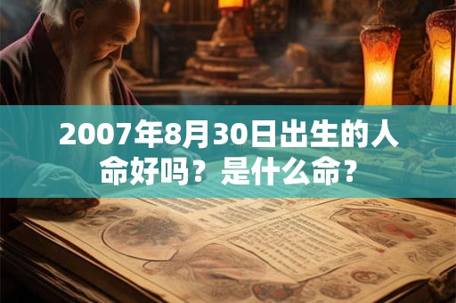 2007年8月30日出生的人命好吗？是什么命？