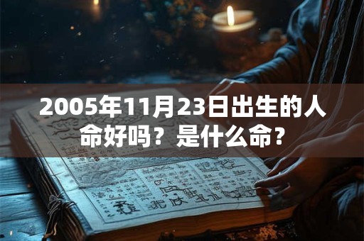 2005年11月23日出生的人命好吗？是什么命？