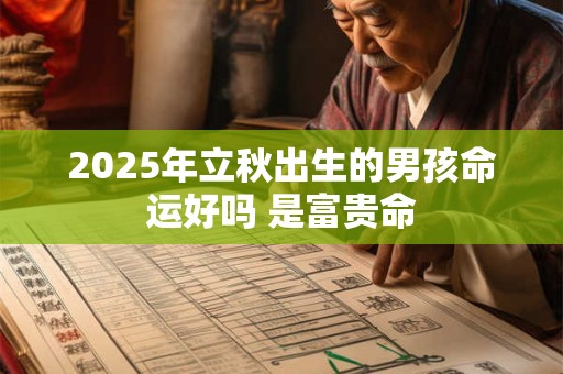 2025年立秋出生的男孩命运好吗 是富贵命
