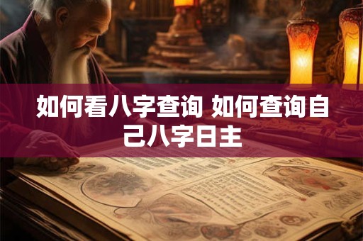如何看八字查询 如何查询自己八字日主