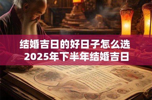 结婚吉日的好日子怎么选 2025年下半年结婚吉日