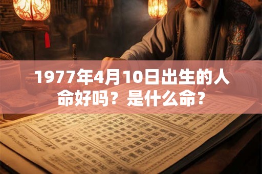 1977年4月10日出生的人命好吗？是什么命？