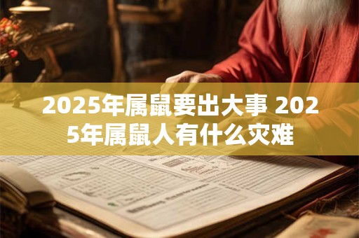 2025年属鼠要出大事 2025年属鼠人有什么灾难