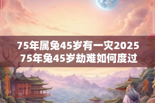 75年属兔45岁有一灾2025 75年兔45岁劫难如何度过