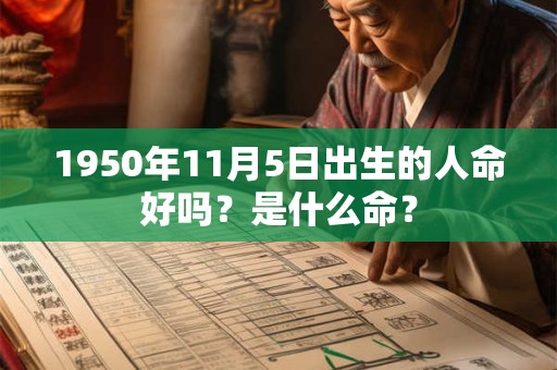 1950年11月5日出生的人命好吗？是什么命？