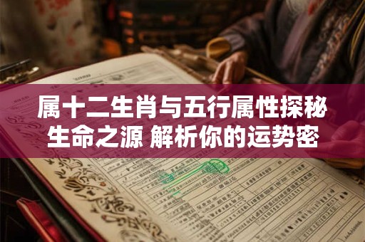 属十二生肖与五行属性探秘生命之源 解析你的运势密码! 属十二生肖与五行属性探秘生命之源 解析你的运势密码!