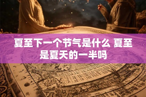 夏至下一个节气是什么 夏至是夏天的一半吗