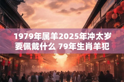 详细阅读:1979年属羊2025年冲太岁要佩戴什么 79年生肖羊犯太岁怎么化解 1979年属羊2025年冲太岁要佩戴什么 79年生肖羊犯太岁怎么化解