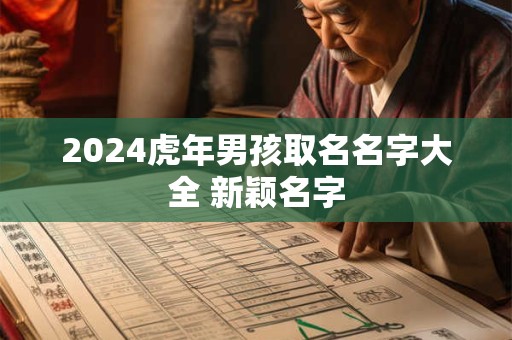 2024虎年男孩取名名字大全 新颖名字