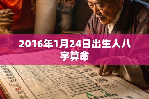 2016年1月24日出生人八字算命