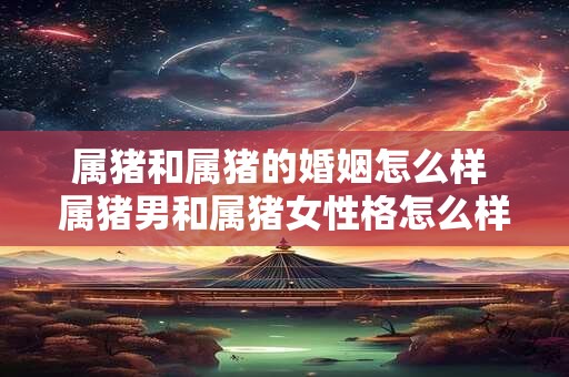 属猪和属猪的婚姻怎么样 属猪男和属猪女性格怎么样