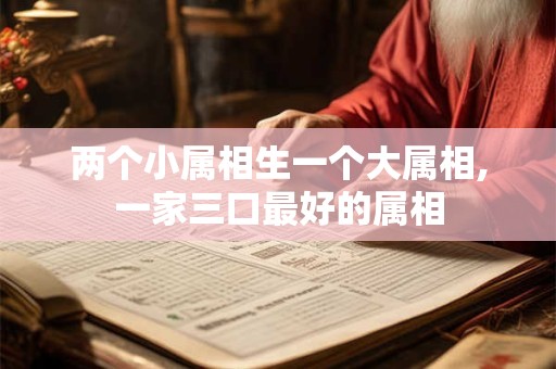 两个小属相生一个大属相,一家三口最好的属相