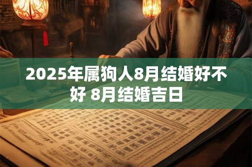 2025年属狗人8月结婚好不好 8月结婚吉日
