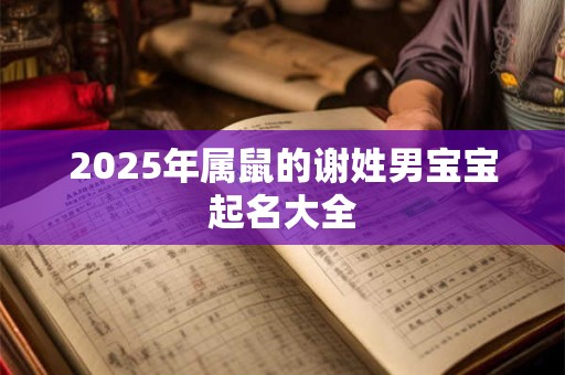 2025年属鼠的谢姓男宝宝起名大全