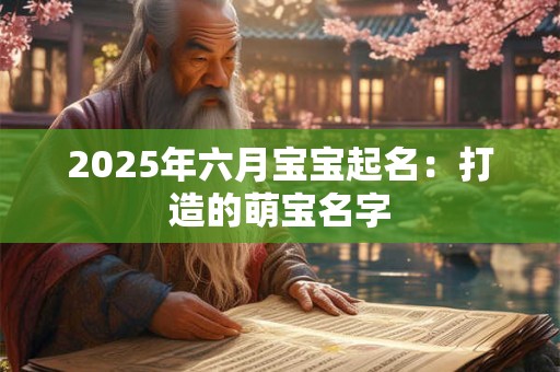 2025年六月宝宝起名：打造的萌宝名字