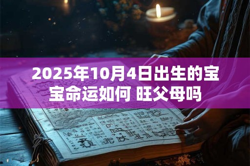 2026年10月4日出生的宝宝命运如何 旺父母吗