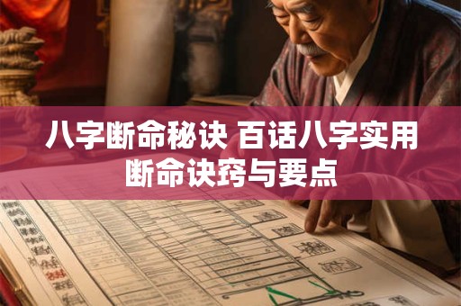 八字断命秘诀 百话八字实用断命诀窍与要点