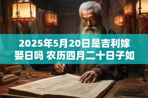 2025年5月20日是吉利嫁娶日吗 农历四月二十日子如何