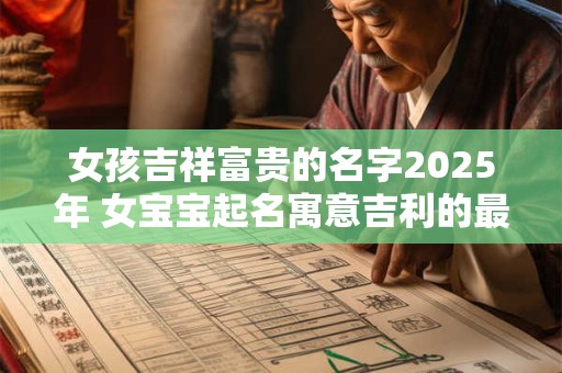 女孩吉祥富贵的名字2025年 女宝宝起名寓意吉利的最佳字