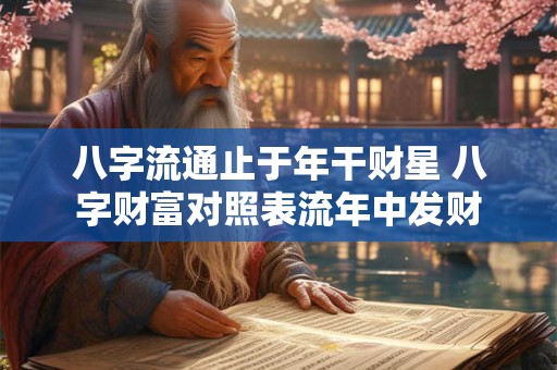 八字流通止于年干财星 八字财富对照表流年中发财