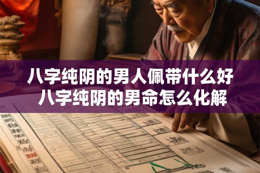 八字纯阴的男人佩带什么好 八字纯阴的男命怎么化解