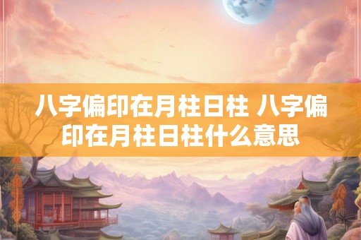 八字偏印在月柱日柱 八字偏印在月柱日柱什么意思