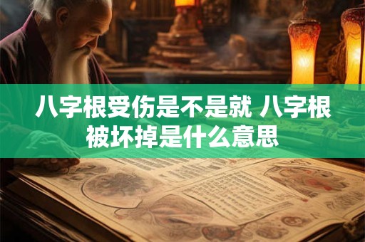 八字根受伤是不是就 八字根被坏掉是什么意思