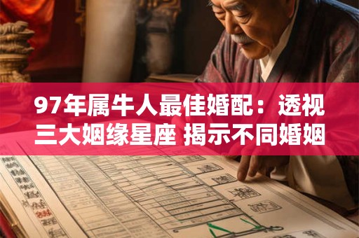 97年属牛人最佳婚配：透视三大姻缘星座 揭示不同婚姻关系的奥秘