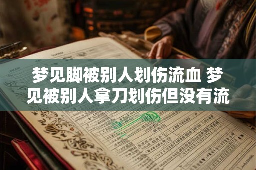 梦见脚被别人划伤流血 梦见被别人拿刀划伤但没有流血