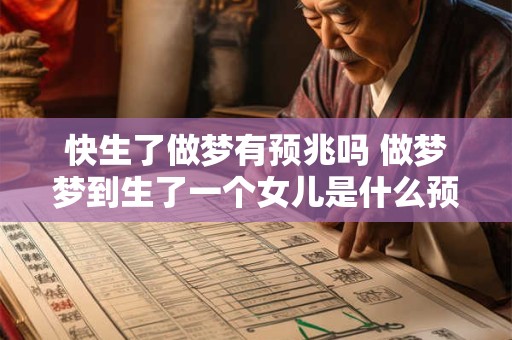 快生了做梦有预兆吗 做梦梦到生了一个女儿是什么预兆