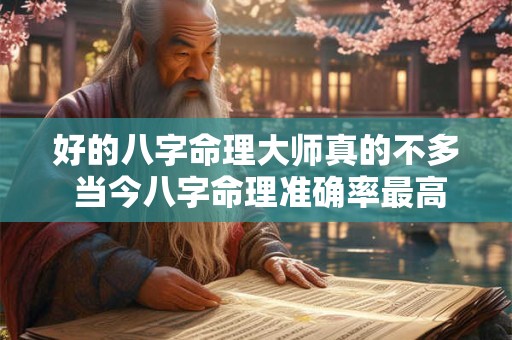 好的八字命理大师真的不多 当今八字命理准确率最高大师