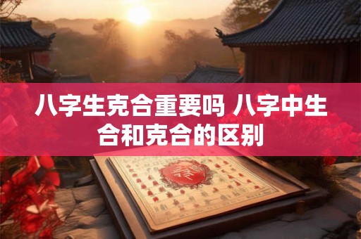 八字生克合重要吗 八字中生合和克合的区别