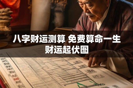 八字财运测算 免费算命一生财运起伏图