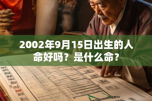 2002年9月15日出生的人命好吗？是什么命？