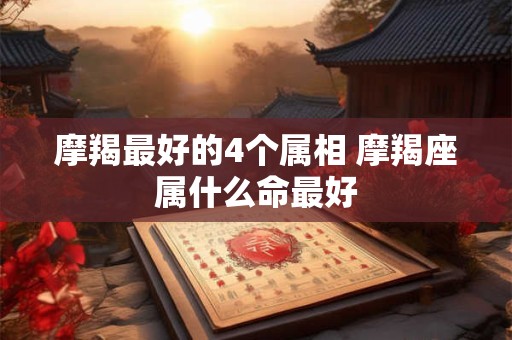 摩羯最好的4个属相 摩羯座属什么命最好