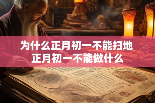 为什么正月初一不能扫地 正月初一不能做什么