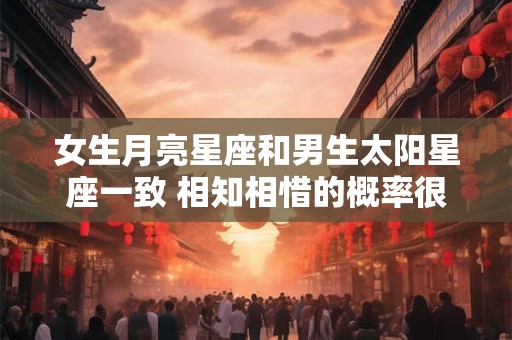 女生月亮星座和男生太阳星座一致 相知相惜的概率很大