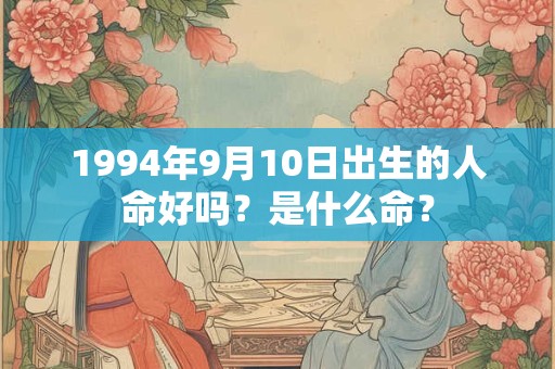 1994年9月10日出生的人命好吗？是什么命？