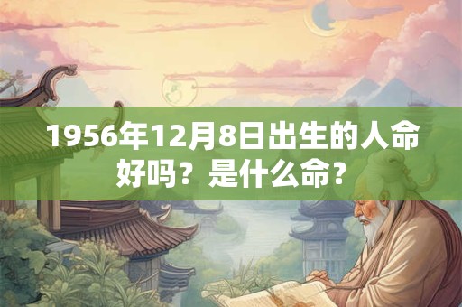 1956年12月8日出生的人命好吗？是什么命？
