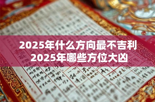 2025年什么方向最不吉利 2025年哪些方位大凶