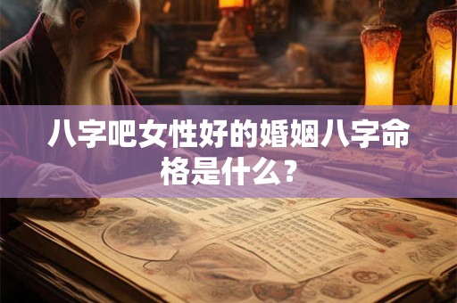 八字吧女性好的婚姻八字命格是什么？