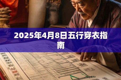 2025年4月8日五行穿衣指南