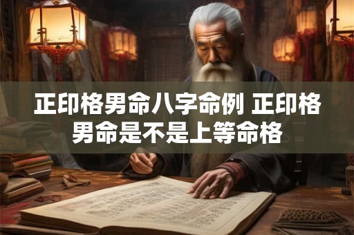 正印格男命八字命例 正印格男命是不是上等命格