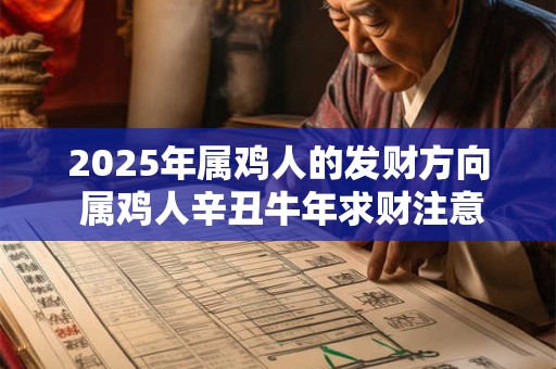 2025年属鸡人的发财方向 属鸡人辛丑牛年求财注意事项