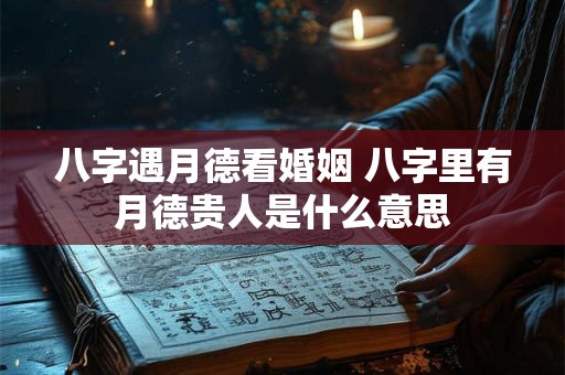 八字遇月德看婚姻 八字里有月德贵人是什么意思